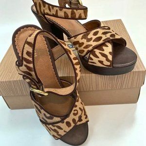 Women's Fossil Ramona Calf Hair Sandal Size 8 1/2M